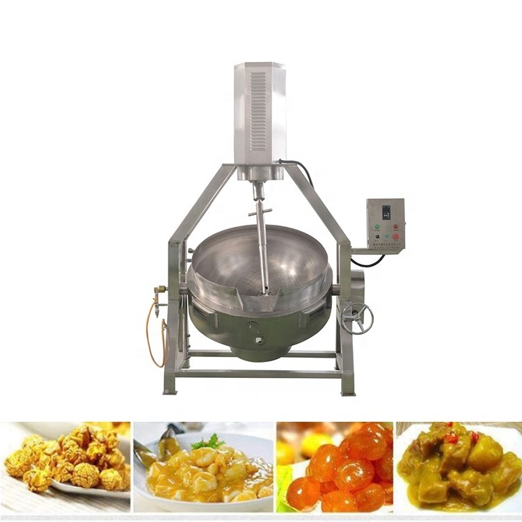 Automatic Strawberry Jam Cooking Pot Stirring Pot Cooking Mixer  Jacketed Kettle With Mixer