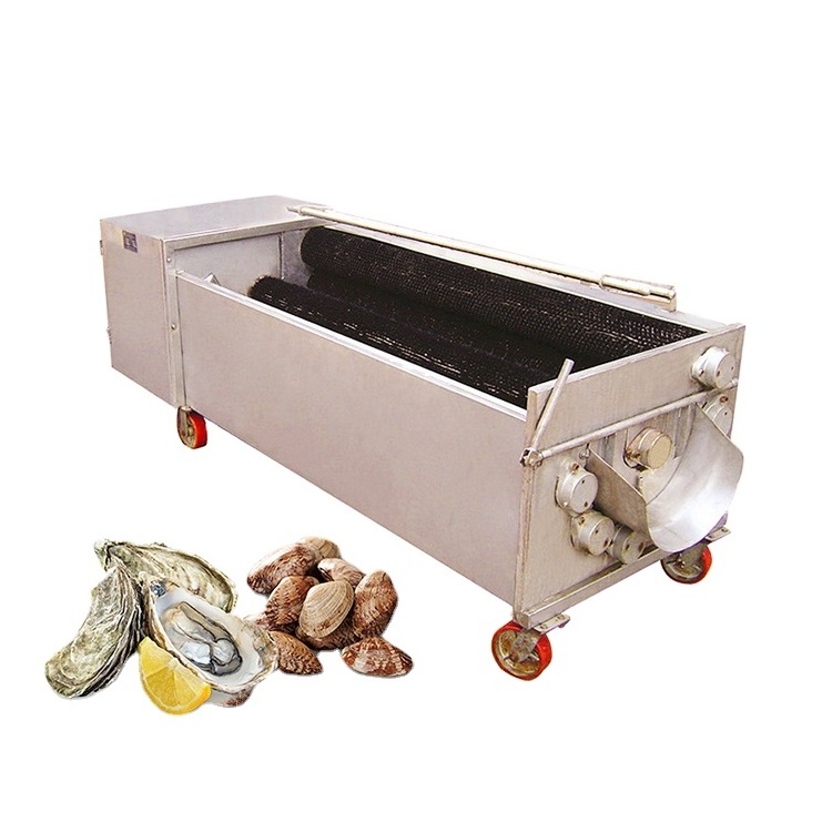 High Efficiency Conch Fish Sea Cucumber Cleaning Machine Roller Brush Washing Peeling Machine