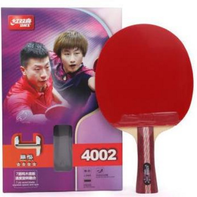 DHS/ Double Happiness 4-star 4002 horizontal stroke 4006 vertical stroke double-sided reverse rubber table tennis racquet