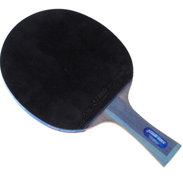 DHS/ DOUBLE Happiness  blue table tennis racket blue sponge double - sided reverse adhesive backhand horizontal table te