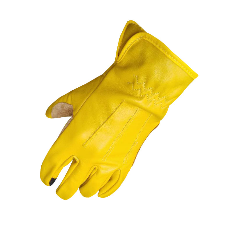 Wholesale outdoor sports touch screen non-slip safety mountaineering cycling leather gloves