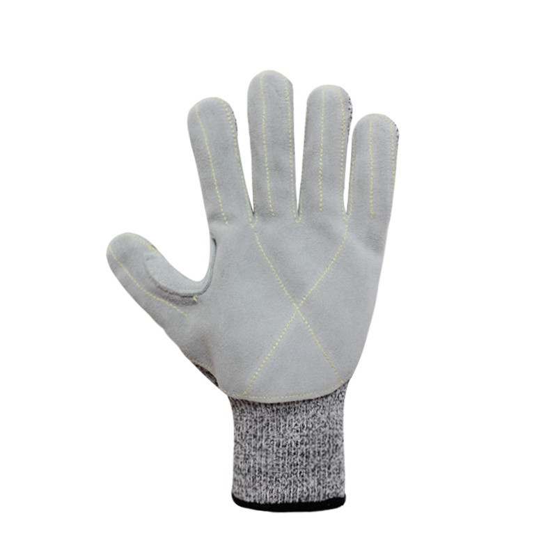 SIZA Wholesale Cow Split Leather Palm anti cut Gloves Work