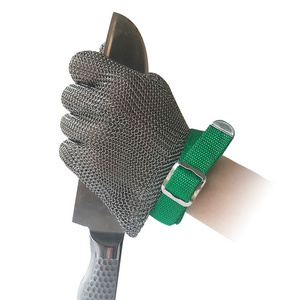 Stainless steel cut resistant gloves butcher stainless steel ring metal mesh gloves cut resistant gloves