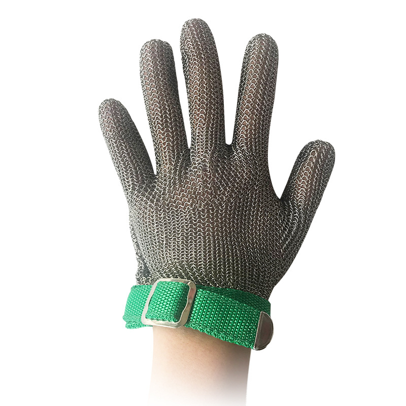 Stainless steel cut resistant gloves butcher stainless steel ring metal mesh gloves cut resistant gloves