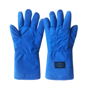 EN511 High Quality blue color LOW Temperature lab&industry use cold protection nitrogen cryogenic Gloves