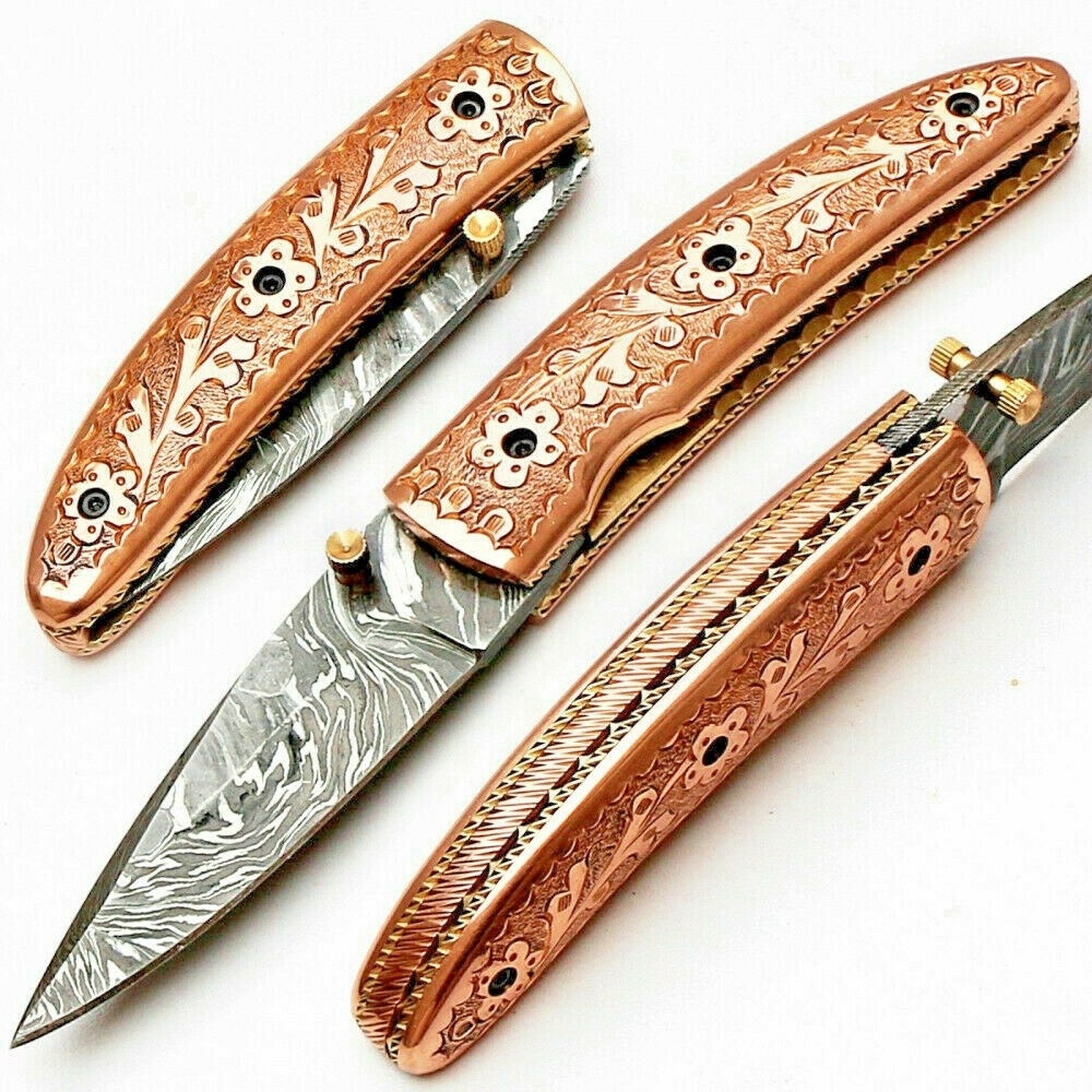 Olive Wood Handle Damascus Steel folding Knives Survival Knife Hunting Outdoor Camping Folding Pocket Knife