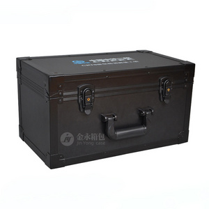 Black   laminate aluminum  case custom aluminum  road case with Foam padding hard shipping case