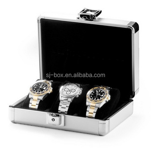 Hot sale  Aluminum Watches portable Display Cabinet  Storage case Organizer toolbox