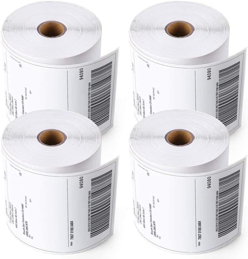 Stock A6 Thermal Printer 500pcs Waybill Waterproof Thermal Shipping Label Sticker Thermal Paper Plastic Household Products T/T