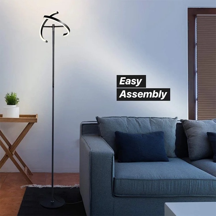 Hot selling living room bedroom can rotate floor lamp remote control type living lamp dimming LED floor light