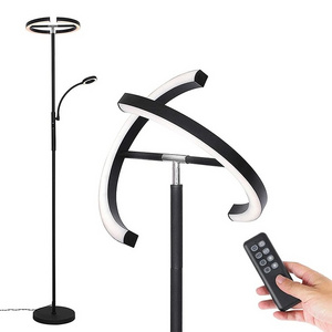 Hot selling living room bedroom can rotate floor lamp remote control type living lamp dimming LED floor light