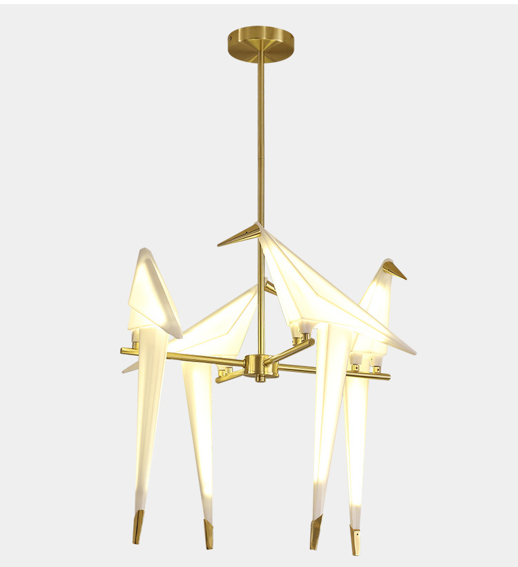 Nordic postmodern bird chandelier creative personality living room bedroom children's room restaurant thousand paper crane chand