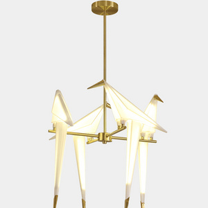 Nordic postmodern bird chandelier creative personality living room bedroom children's room restaurant thousand paper crane chand