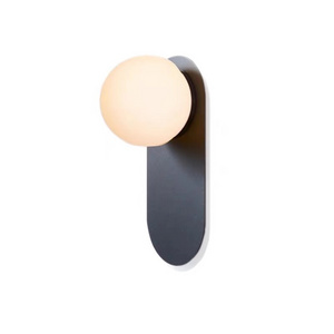 Minimalist Glass Ball Wall Light Gold black round wall lights indoor modern wall light