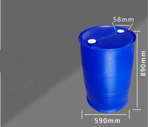 200 Liter plastic HDPE 55 gallon blue drum Good toughness and resistance to impact