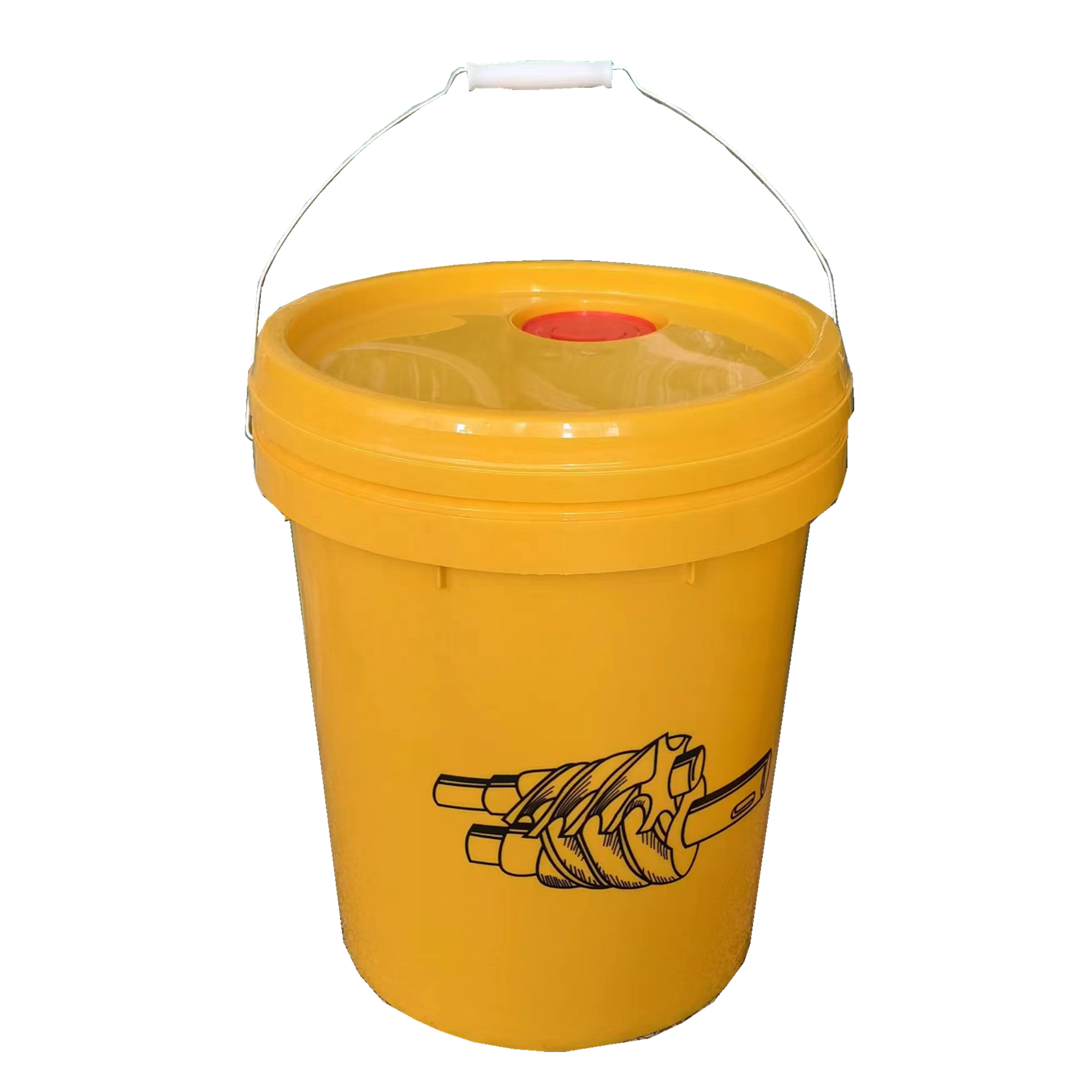 20L Plastic Buckets with liquid drain  Custom Logo and Color large round  plastic pails with lid handles plastic bucket