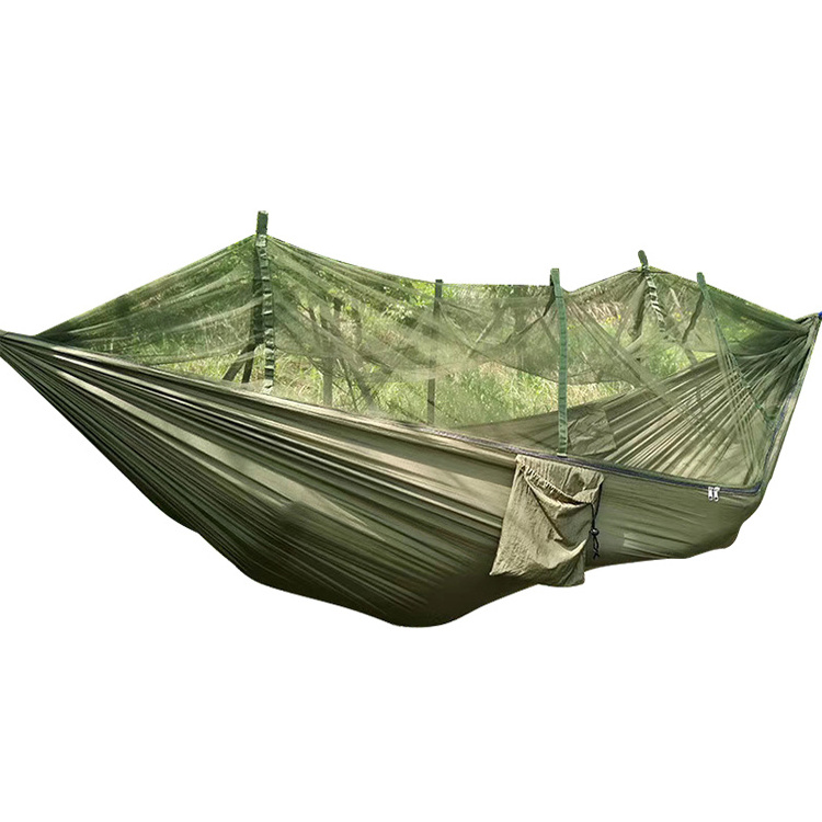 Custom Logo Portable Waterproof Camping Hammock with Mosquito Net