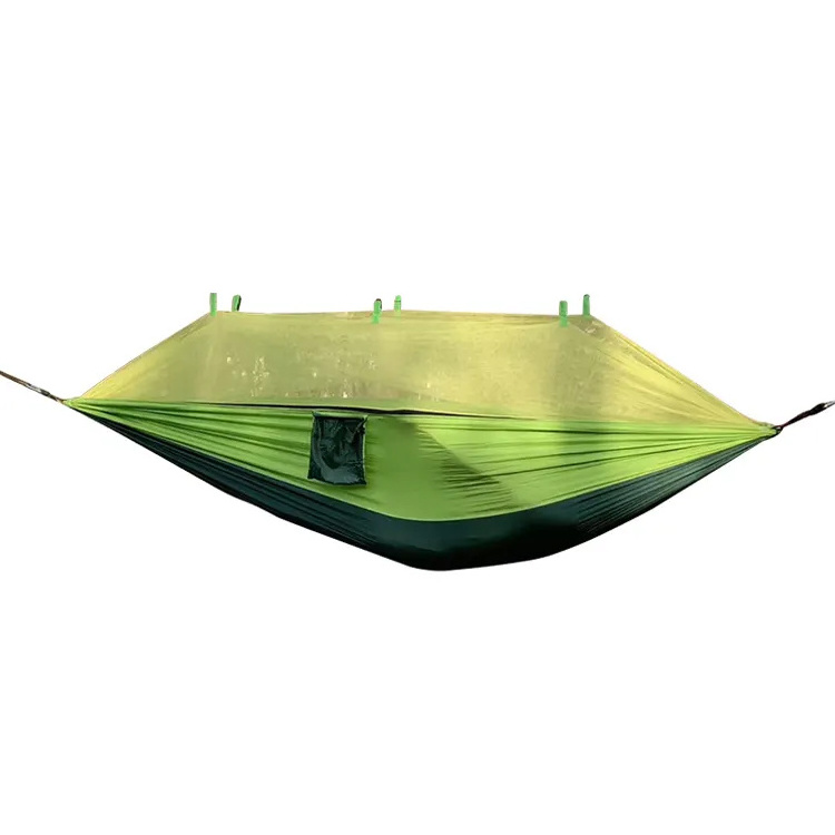 Custom Logo Portable Waterproof Camping Hammock with Mosquito Net