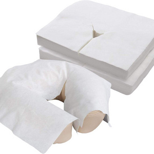 Disposable Face Cradle Covers Ultra Soft Non-Sticking Flat Face rest Cover  for Massage Tables Chairs and Spa bed white