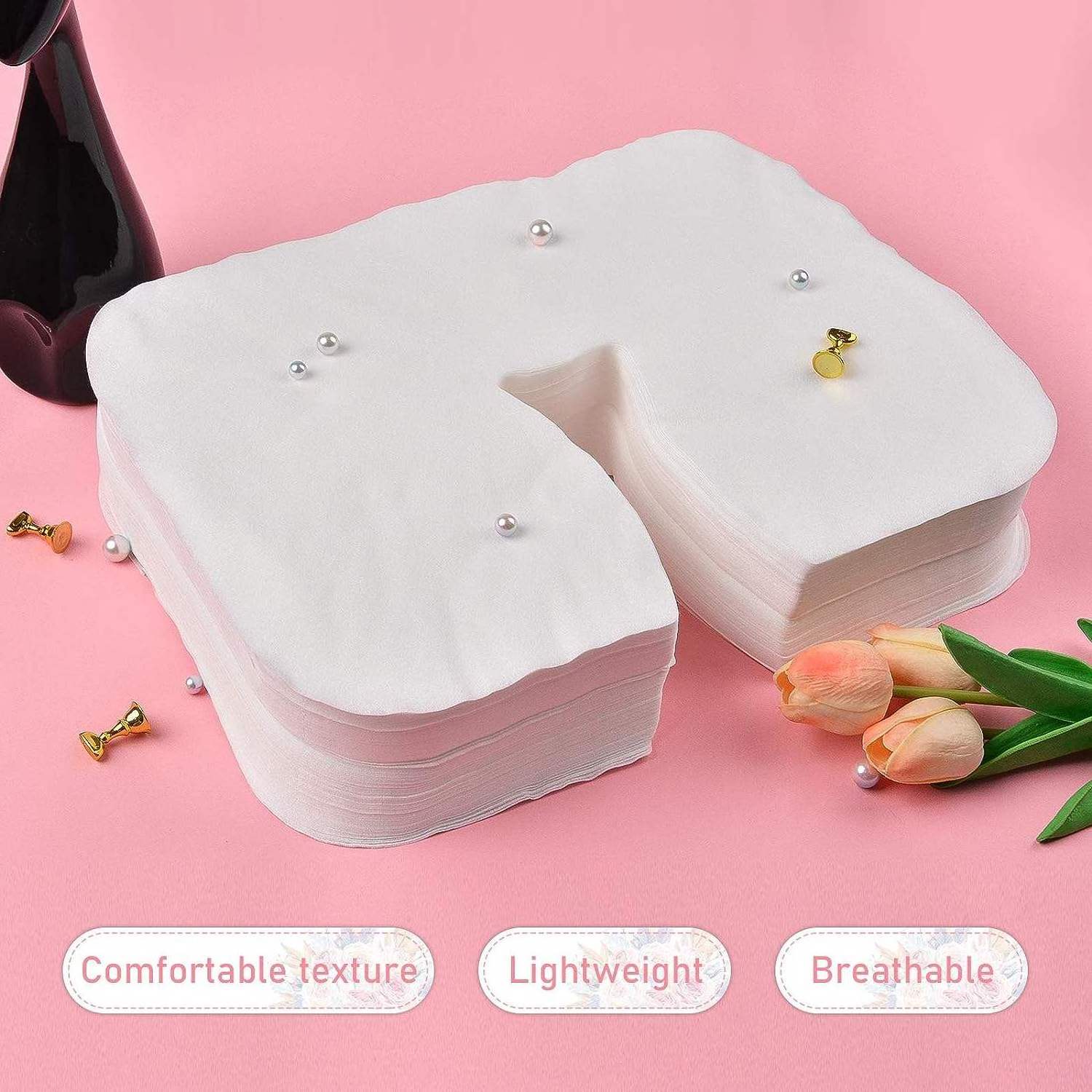 Disposable Face Cradle Covers Ultra Soft Non-Sticking Flat Face rest Cover  for Massage Tables Chairs and Spa bed white