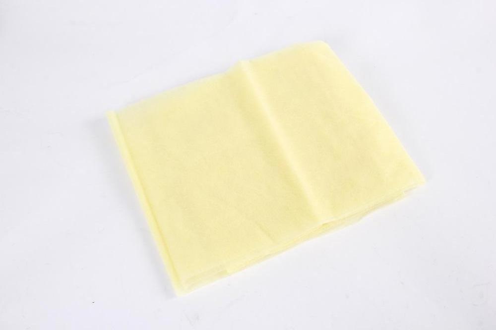 High Quality Disposable Isolation Robe Yellow Non Woven Button Collar Overalls