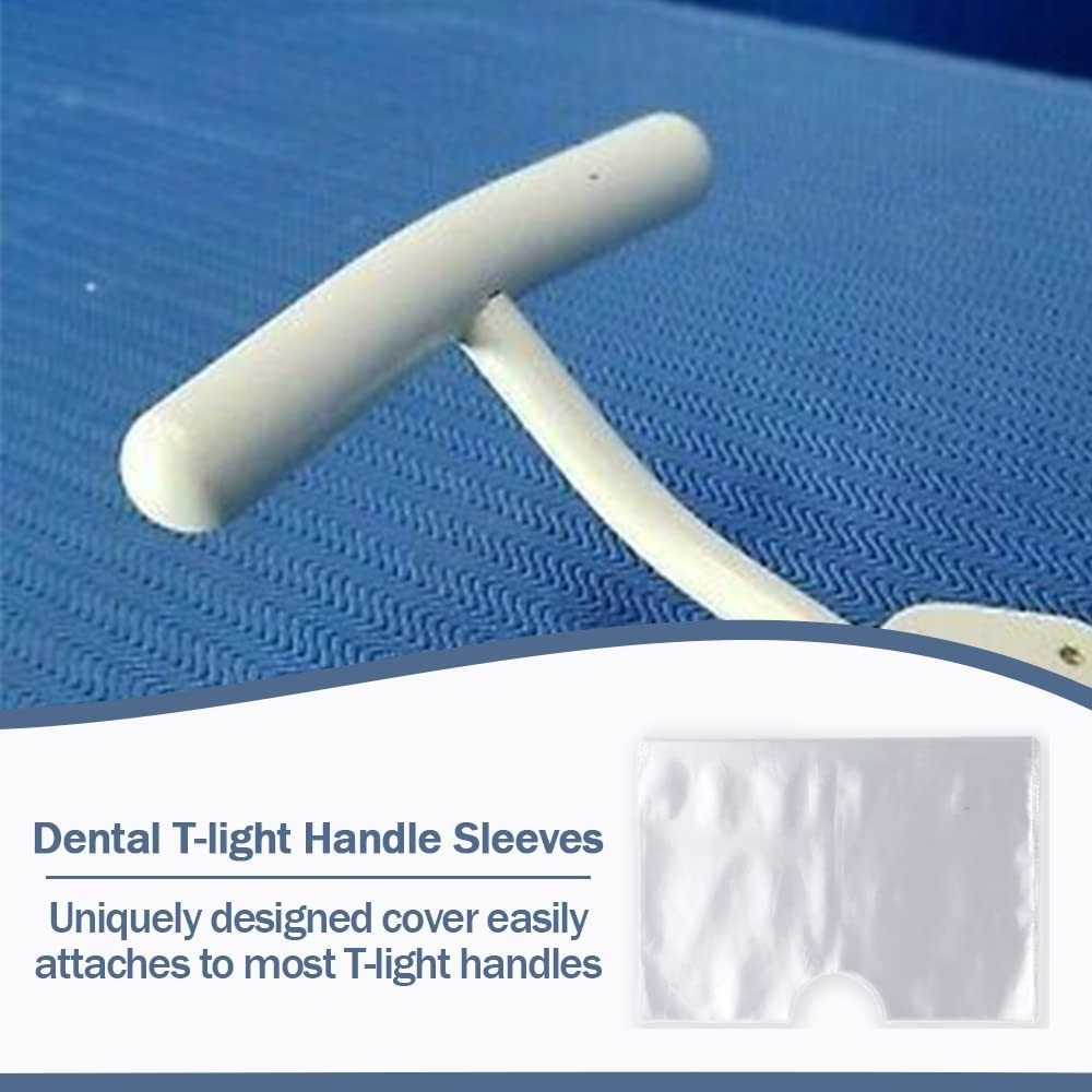 SJ Dental Barrier Light Handle Sleeve Dental Chair Lamp Covers Dust Film Sheath T-Light Handle Sleeves