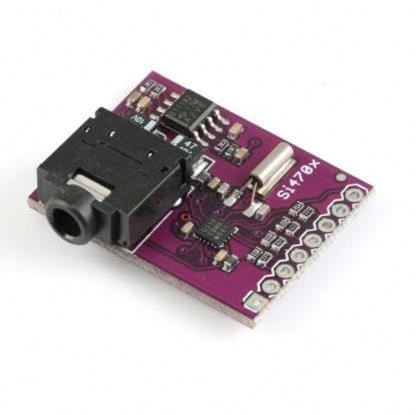 Si4703 FM Tuner Evaluation Board Radio Tuner Development Board Module with 3.5MM Headphone Audio Jack