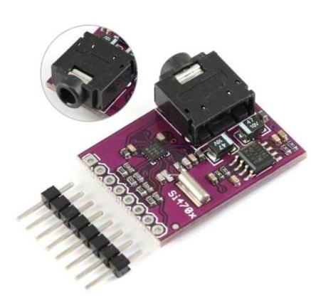 Si4703 FM Tuner Evaluation Board Radio Tuner Development Board Module with 3.5MM Headphone Audio Jack