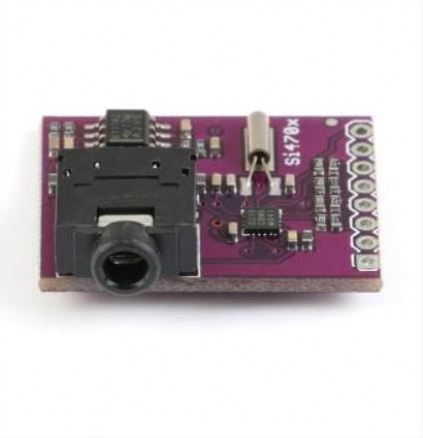 Si4703 FM Tuner Evaluation Board Radio Tuner Development Board Module with 3.5MM Headphone Audio Jack