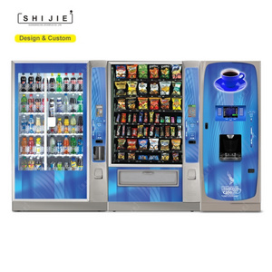 smart touch screen self combo vending orange water bubble tea japanese dispenser snacks coffee drink foods vending machine