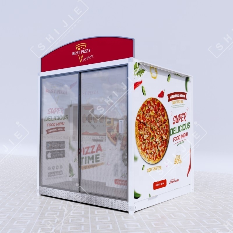 Smart pizza vending machine outdoor hot fresh fast food self service commercial fully automatic making pizza machines