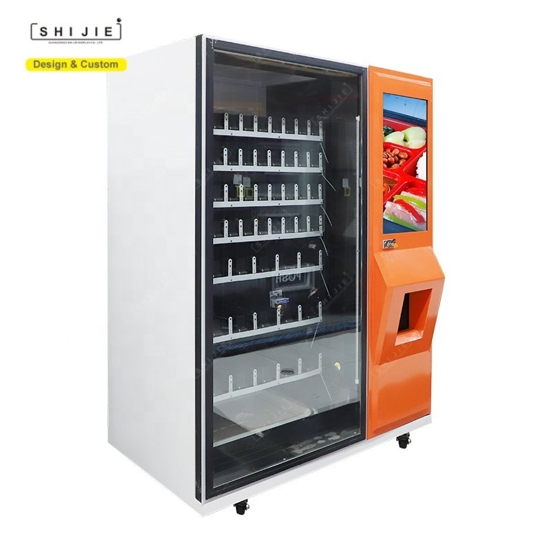 Automatic Fast Food Breakfast meal Lunch Box meals hot food Heating Bento Vending Machine for office