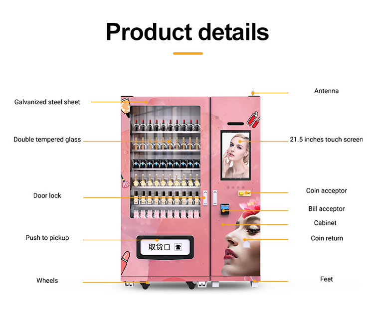 Cosmetics eyelash vending machine hair lash makeup products sale business equtiment beauty vending machine