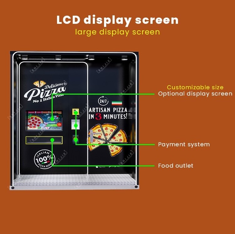 Commercial Outdoor Eerection Robot Pizza automat voll automatic Fast Food Fully Automatic Pizza Vending Machine For Sale