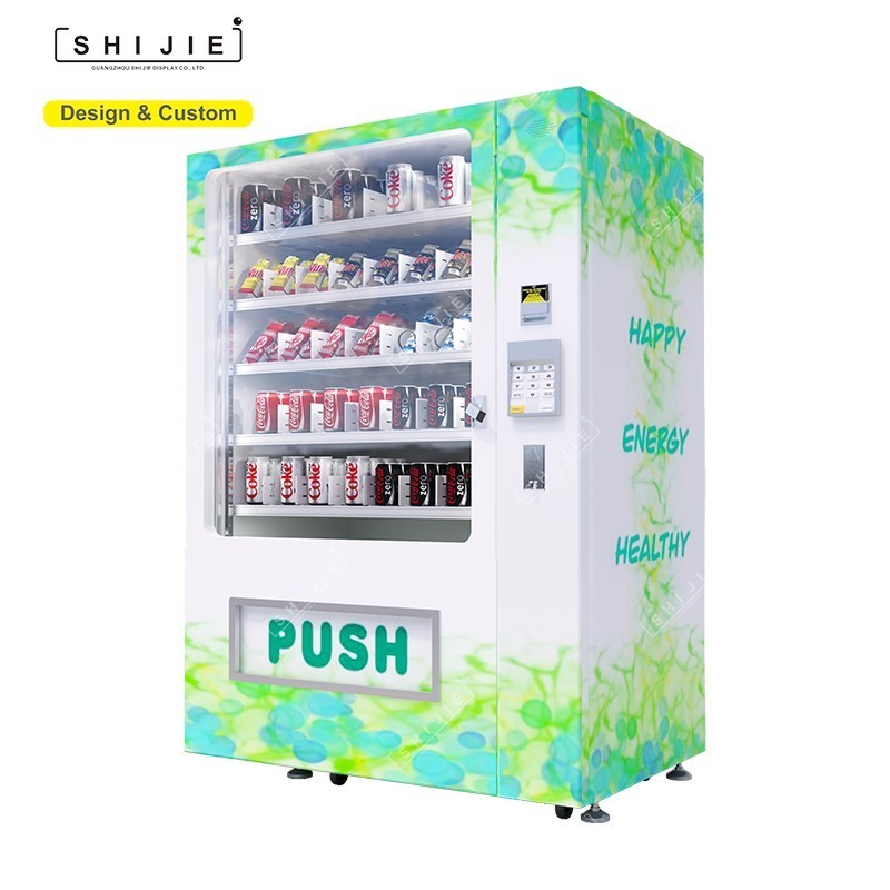 Automatic retail item credit card reader snack vending machine for storage food and drinks