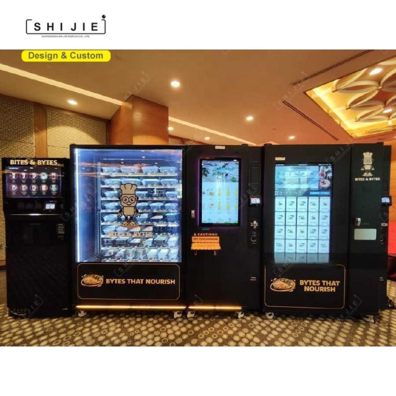 High-tech anti-fog front glass snack drinks combo vending machine for foods and soft drink automatic vendor