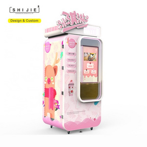 Commercial ice cream machine rolled machinery gelato cone making soft ice cream vending machine