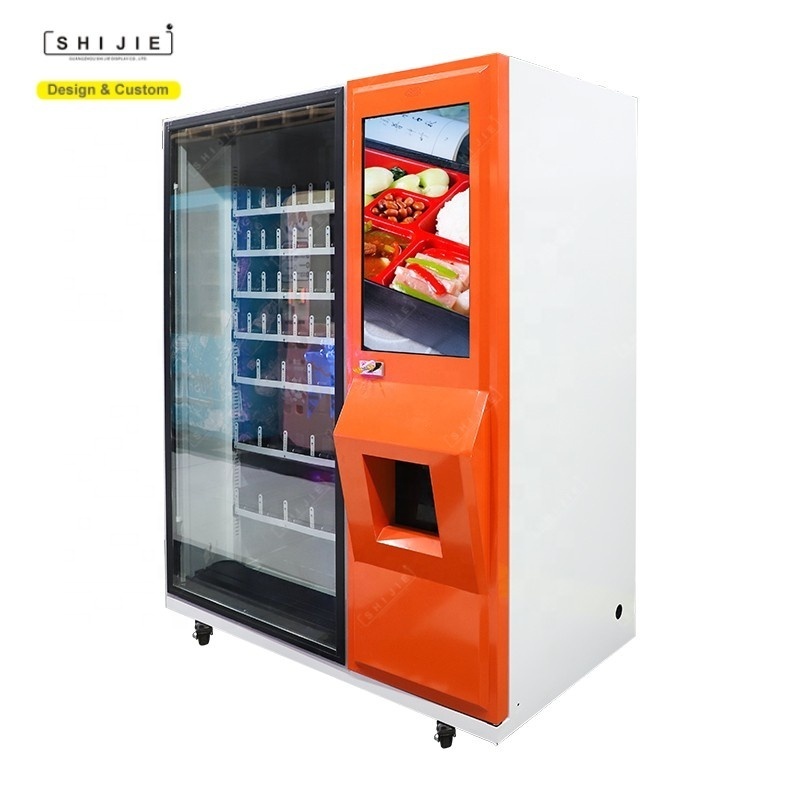 Automatic Fast Food Breakfast meal Lunch Box meals hot food Heating Bento Vending Machine for office