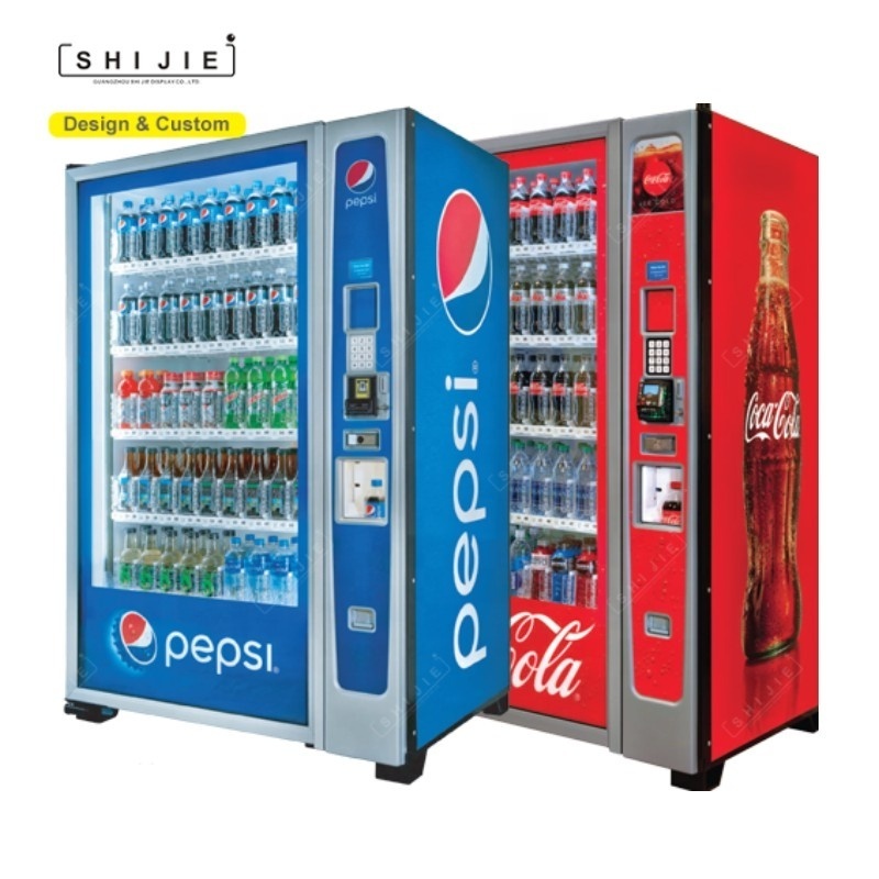 Self-service soda drink vending machines customized automatic beverage dispenser bottle ice coca cola vending machine