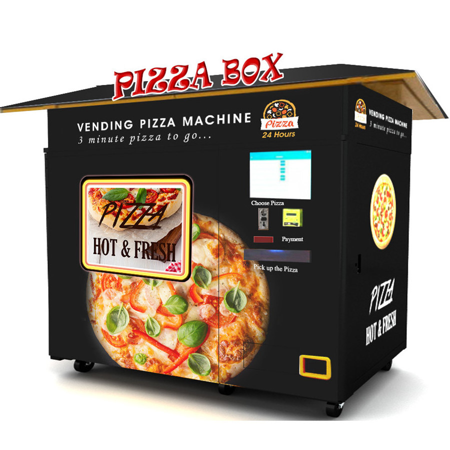 Outdoor Business Self-service Hot Food distributeur automatique de pizza Fully Automatic Pizza Vending Machines