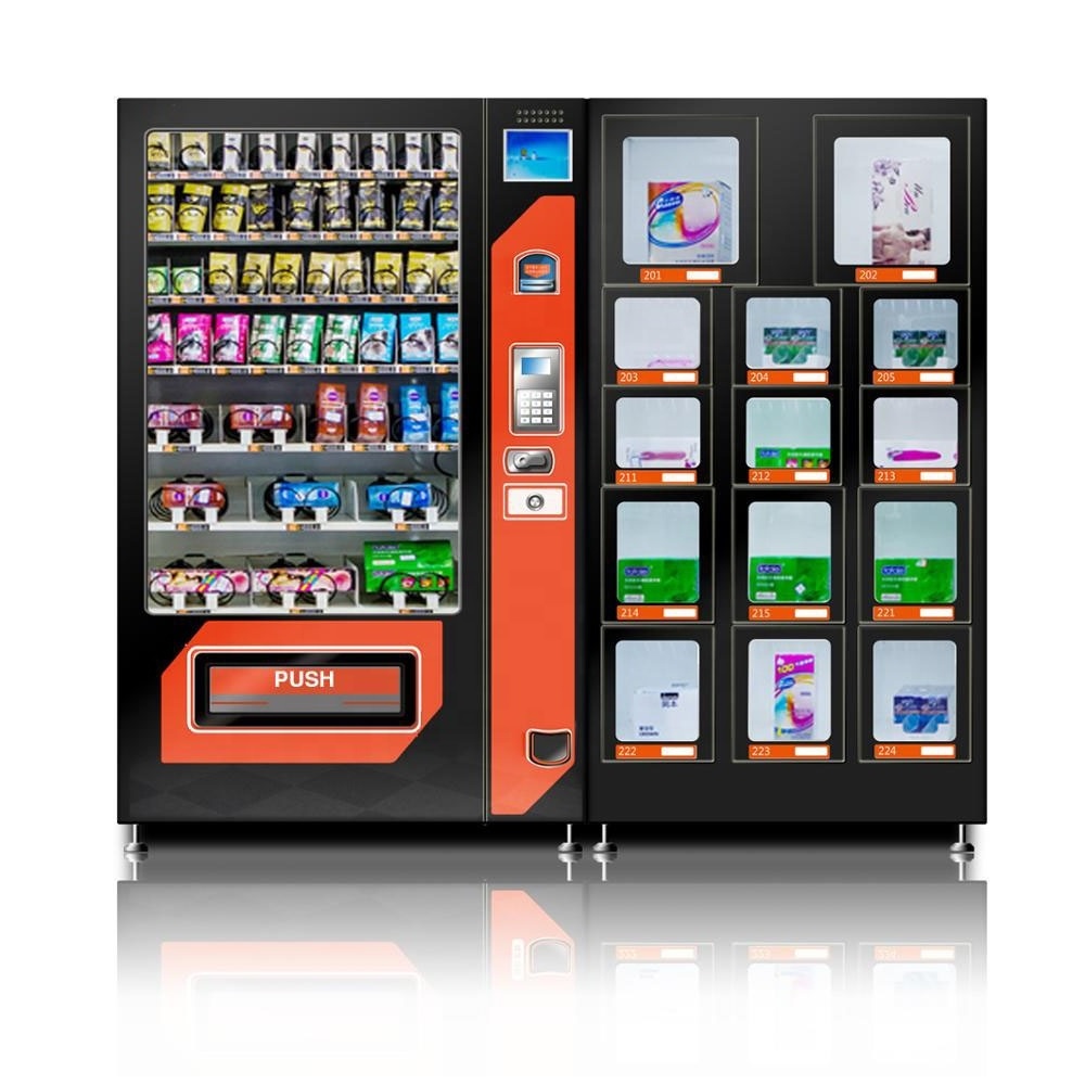 Outdoor medical combo snacks vending machines drinks combo wifi smart touch screen coffee vending machine