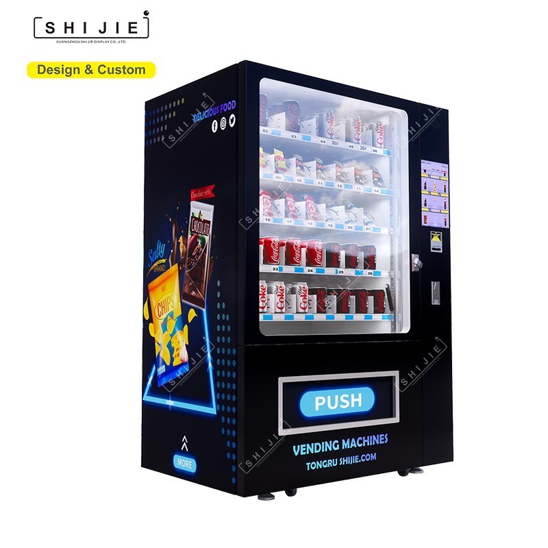 Automatic retail item credit card reader snack vending machine for storage food and drinks