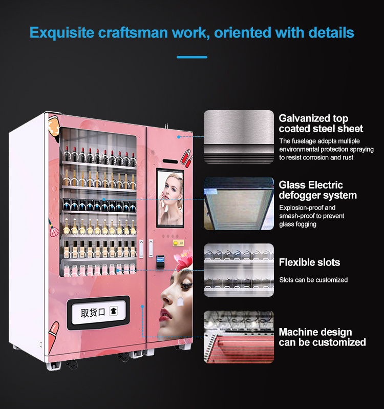 Cosmetics eyelash vending machine hair lash makeup products sale business equtiment beauty vending machine