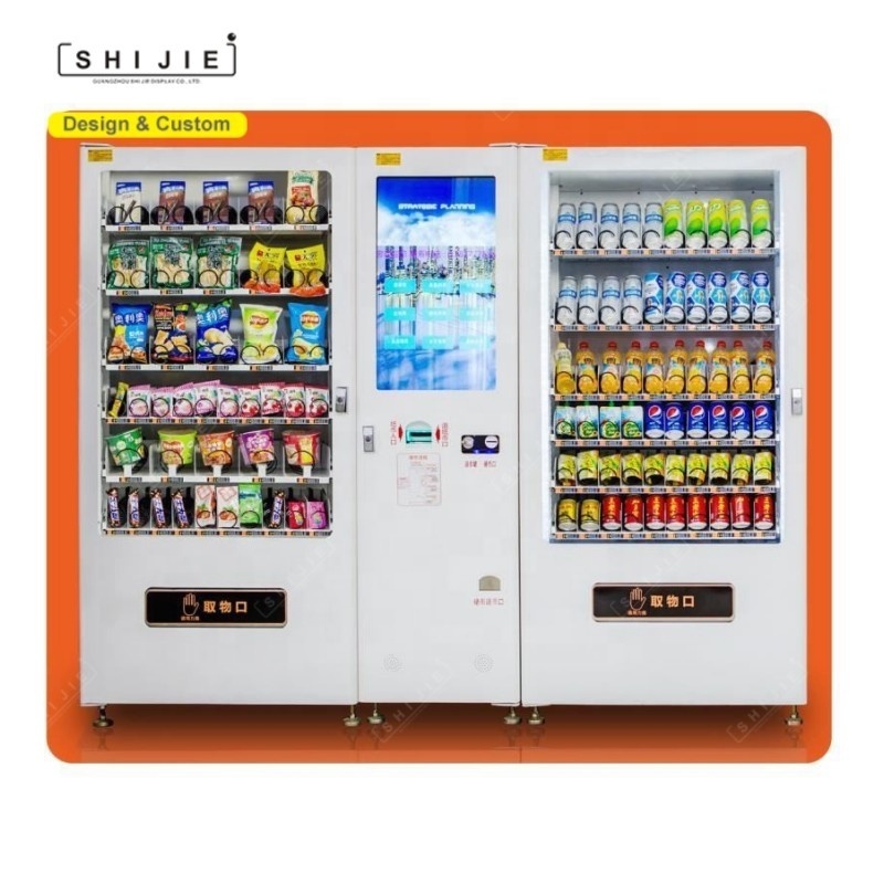 Automatic products boba tea vending machines drink bar cake egg cold snack food vendor commercial vending machine canada