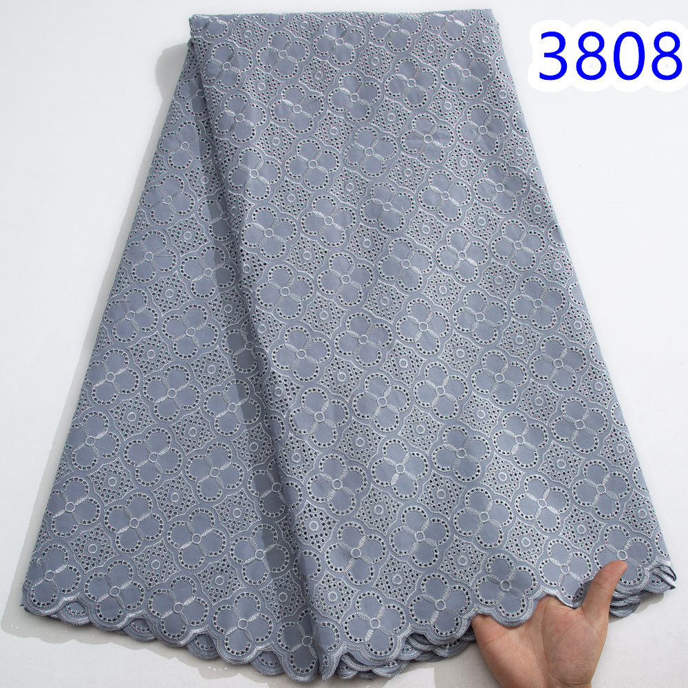 Pure Color Swiss Voile Lace High Quality 100% Cotton Polish Dry Men Dress Lace Fabric For Wedding Dresses African Cotton