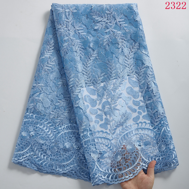 2021 Cheap African Peach Lace Fabric French Lace Net Lace Fabric With Stones Nigerian Tulle Fabric For Party Dress 2322