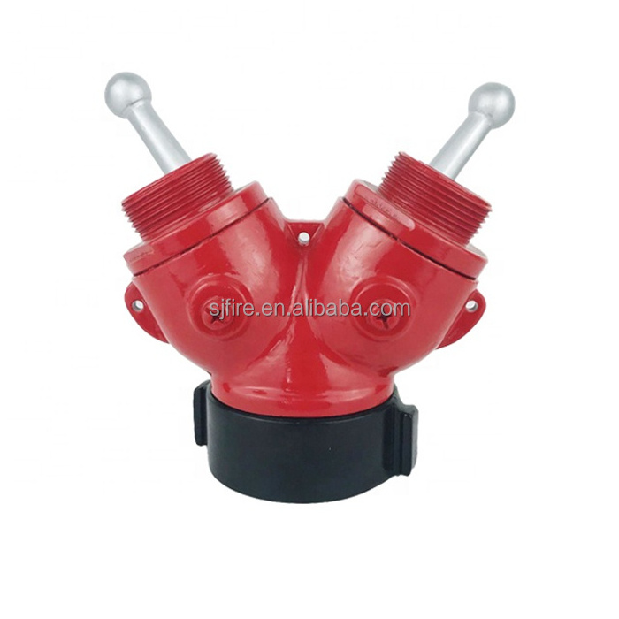 2 Ways Water Divider Aluminum Fire Hydrant With NH Thread Divider