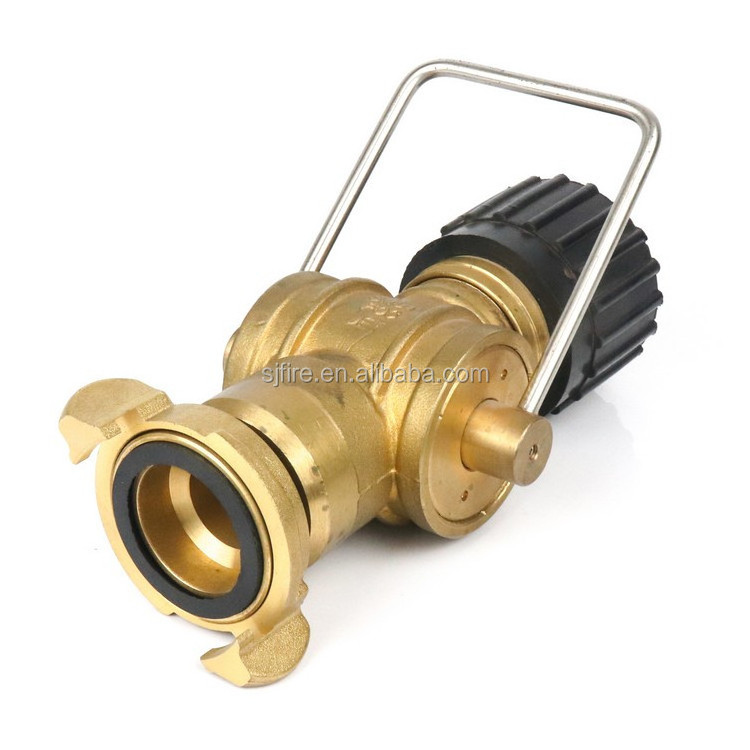 Brass material fire hose spray jet nozzle 3 position fog nozzle