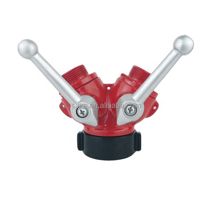 2 Ways Water Divider Aluminum Fire Hydrant With NH Thread Divider