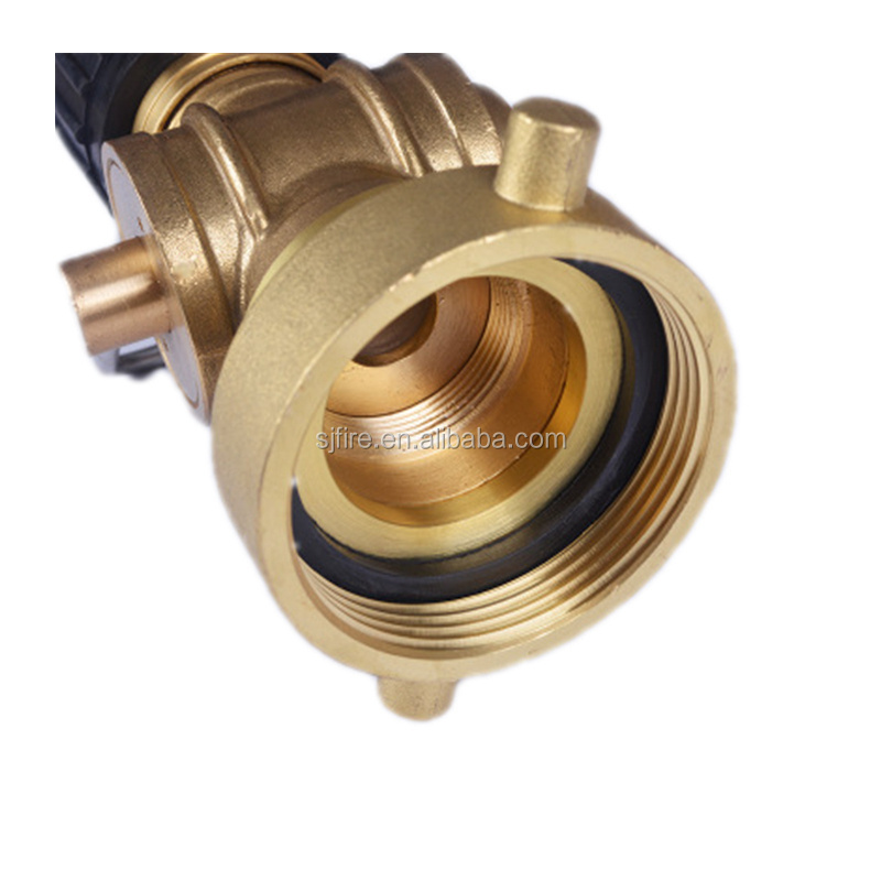 Brass material fire hose spray jet nozzle 3 position fog nozzle